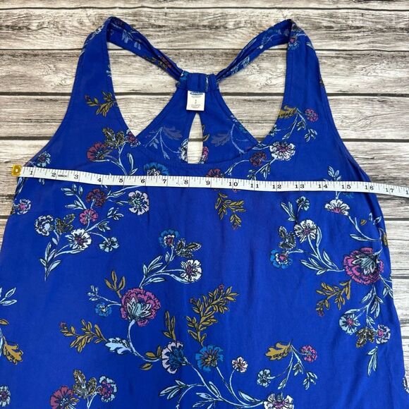Old Navy Women's Floral Racerback Shift Dress S SM Small TALL ST Blue White Pink - Picture 10 of 11